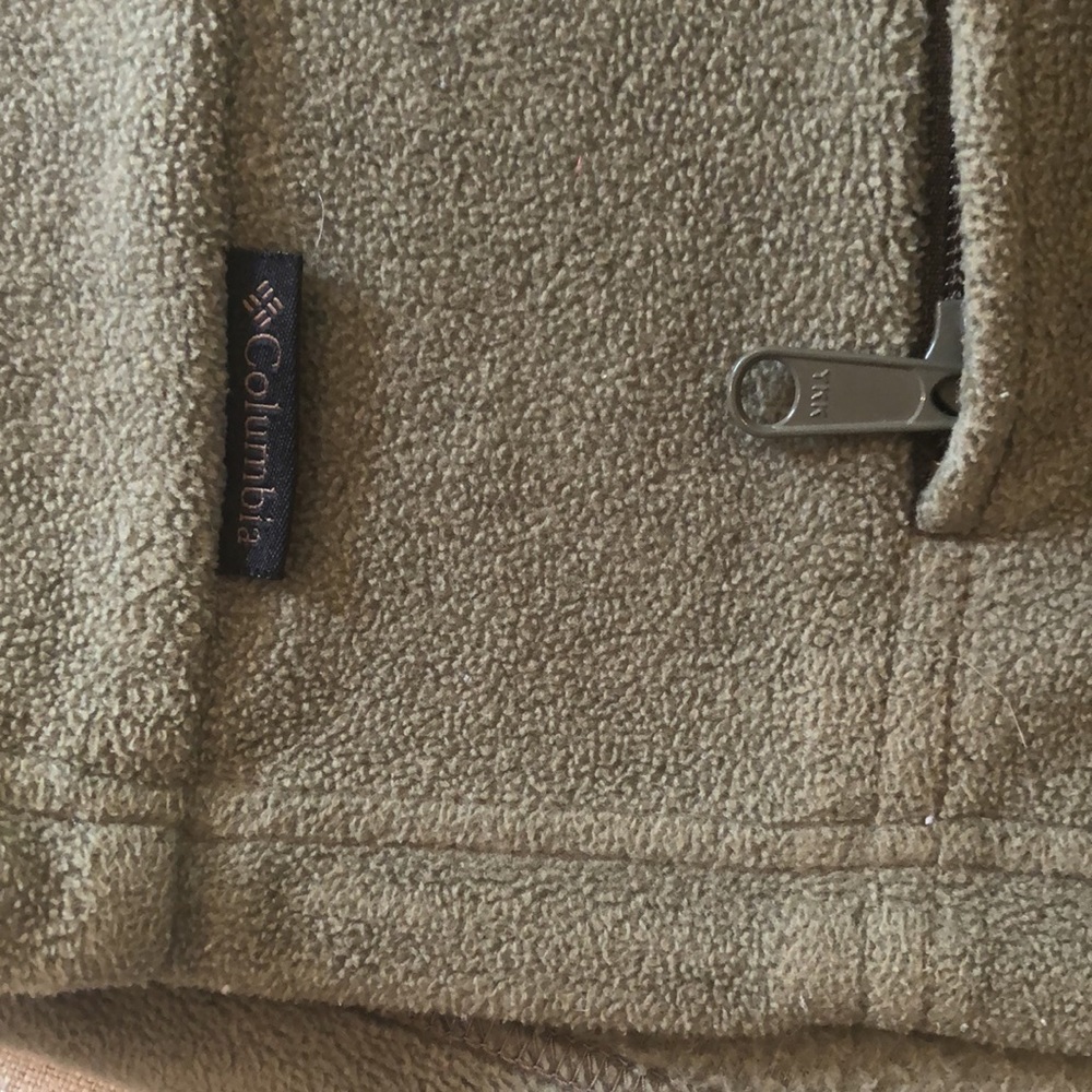 Columbia Mens Zip Up Fleece Jacket Sage color Size Large - Picture 8 of 8